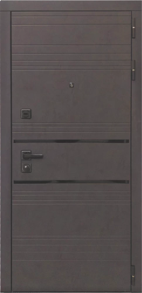 Входная дверь ДвериПРО L-43 Без фрезеровки Дуб арктик горизонт DPRO196710 внешняя сторона