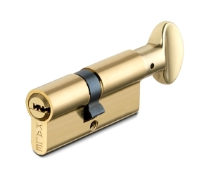 Цилиндровый механизм с вертушкой 164 BM/62 (26+10+26) mm латунь 5 кл.