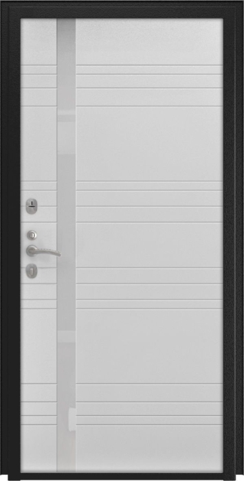 Входная дверь Аура A-1 (16мм, белая эмаль) внутренняя сторона
