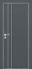 Межкомнатная дверь PX-14  AL кромка с 4-х ст. Графит матовый