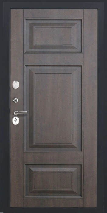 Входная дверь Квадро ФЛ-659 (12мм, nussbaum+черная патина винорит) внутренняя сторона