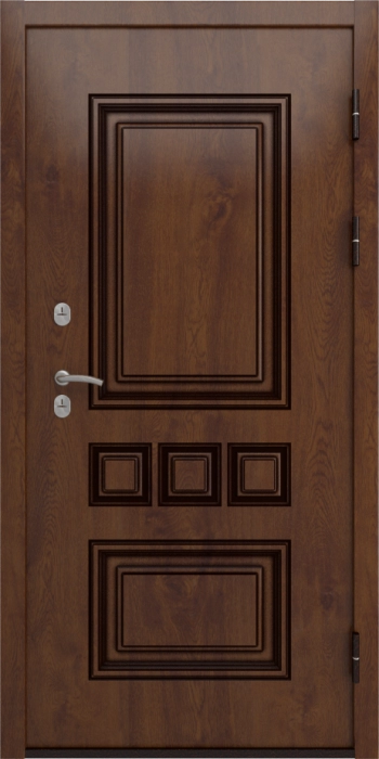 Входная дверь Аура СБ-1 (ст. белое, 16мм, беленый дуб) внешняя сторона