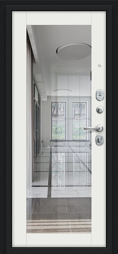Входная дверь Флэш Букле черное/Off-white BR4884